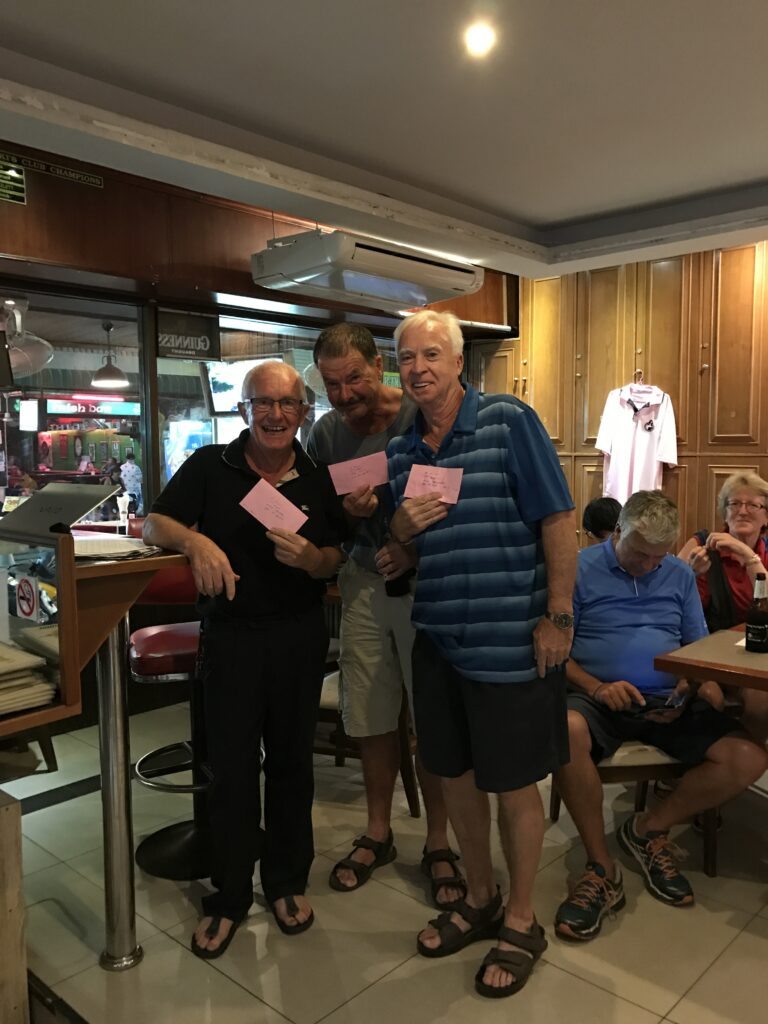 Three Winning score cards